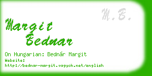 margit bednar business card
